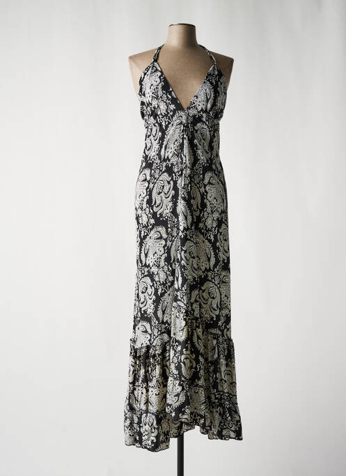 Robe longue noir LARA-ETHNICS pour femme