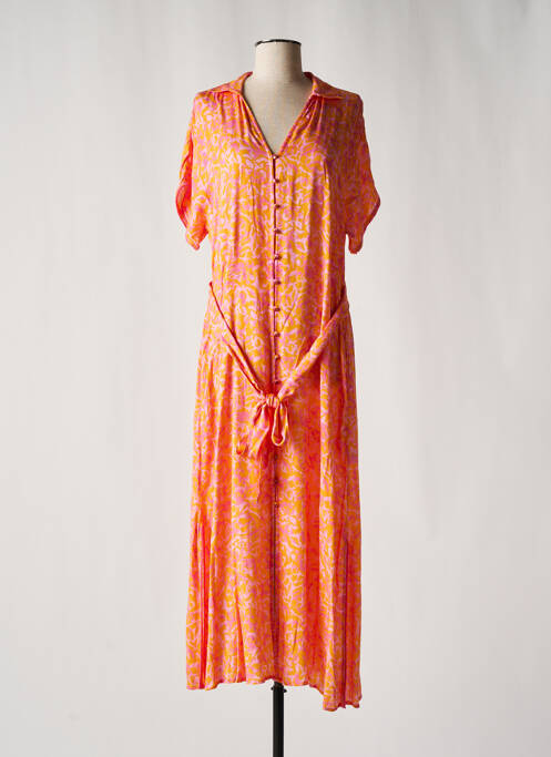 Robe longue orange EVA KAYAN pour femme