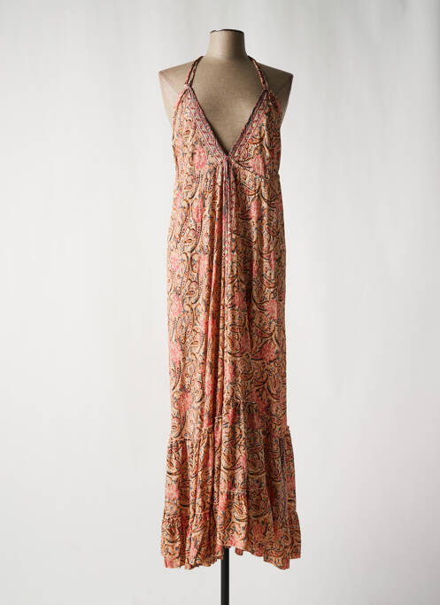 Robe longue rose LARA-ETHNICS pour femme