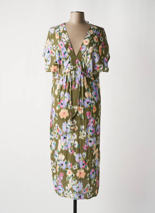 Robe mi-longue vert EMABLUES pour femme