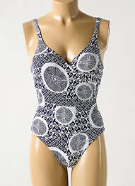 Maillot de bain 1 pièce imprimé fantaisie haut soutien-gorge moulé bleu GRAIN DE SABLE femme