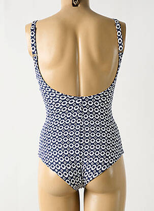 Maillot de bain 1 pièce imprimé fantaisie haut soutien-gorge avec mousse de rembourrage amovible bleu GRAIN DE SABLE femme