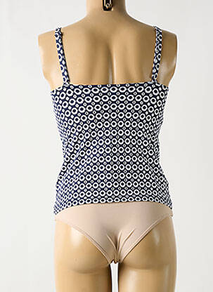Haut de maillot de bain stretch haut soutien-gorge avec mousse de rembourrage amovible bleu GRAIN DE SABLE femme