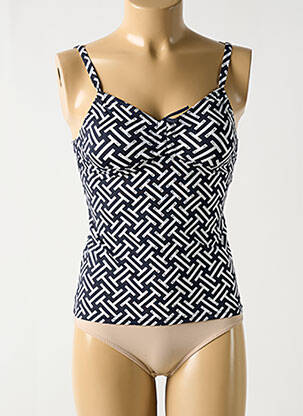 Haut de maillot de bain stretch haut soutien-gorge avec mousse de rembourrage amovible noir GRAIN DE SABLE femme