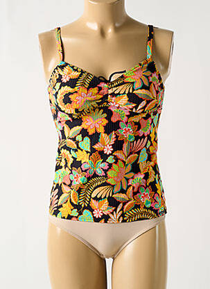 Haut de maillot de bain stretch haut soutien-gorge avec mousse de rembourrage amovible orange GRAIN DE SABLE femme