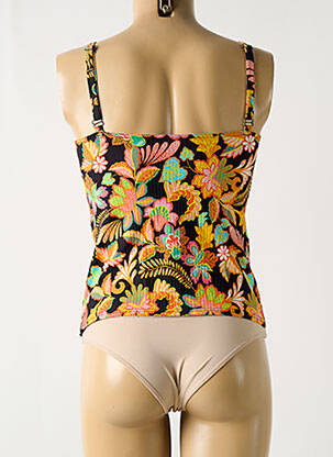 Haut de maillot de bain stretch haut soutien-gorge avec mousse de rembourrage amovible orange GRAIN DE SABLE femme