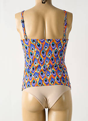 Haut de maillot de bain stretch haut soutien-gorge avec mousse de rembourrage amovible bleu GRAIN DE SABLE femme