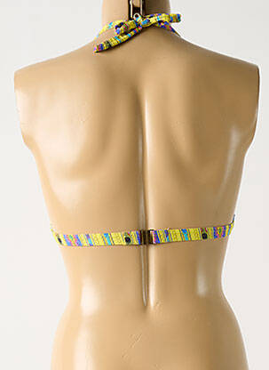 Haut de maillot de bain stretch haut soutien-gorge avec mousse de rembourrage amovible jaune ONE femme