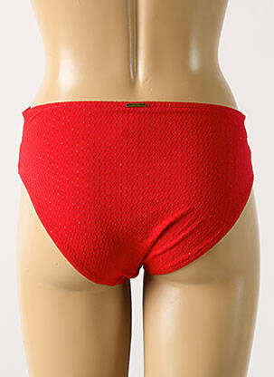 Bas de maillot de bain effet matière satinée culotte rouge GRAIN DE SABLE femme