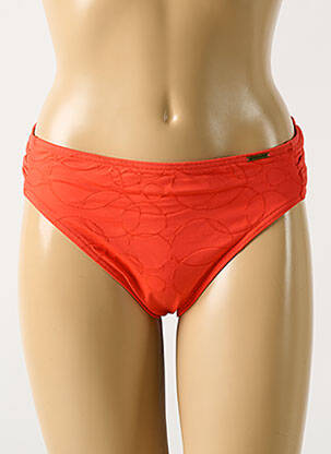 Bas de maillot de bain effet matière satinée culotte orange GRAIN DE SABLE femme