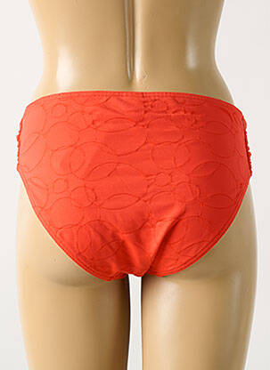 Bas de maillot de bain effet matière satinée culotte orange GRAIN DE SABLE femme