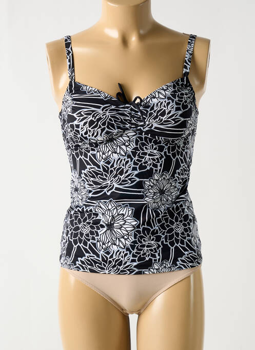 Haut de maillot de bain stretch haut soutien-gorge avec mousse de rembourrage amovible noir GRAIN DE SABLE femme