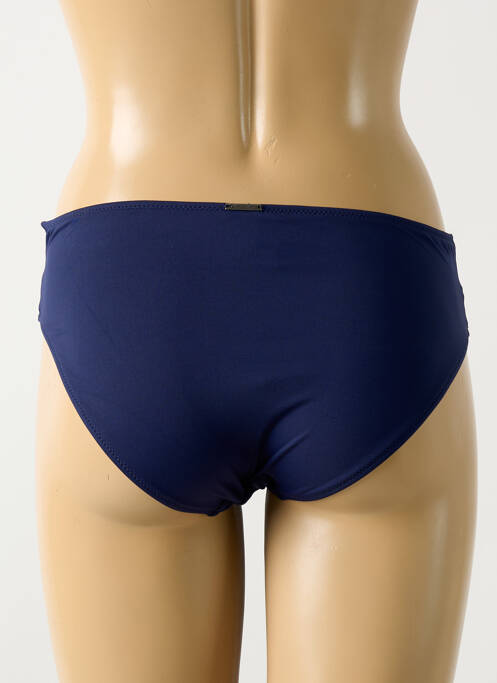 Bas de maillot de bain effet matière satinée culotte bleu GRAIN DE SABLE femme