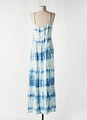 Robe longue coupe évasée fines bretelles bleu TEDDY SMITH femme