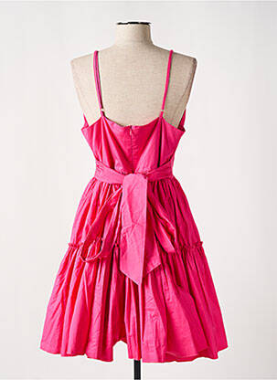 Robe courte fermeture zippée au dos fines bretelles rose LILI SIDONIO femme
