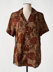 Chemise manches courtes marron FRILIVIN pour homme seconde vue