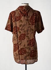 Chemise manches courtes marron FRILIVIN pour homme seconde vue