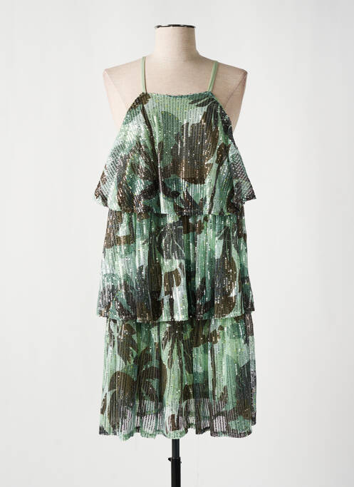 Robe mi-longue vert LILI SIDONIO pour femme