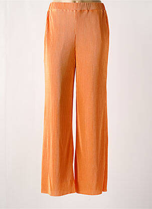 Pantalon large coupe fluide taille haute orange MOLLY BRACKEN femme