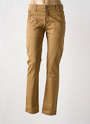 Pantalon chino tissage popeline taille normale beige BLACK NEEDLE femme