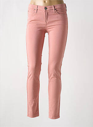 Pantalon slim tissage popeline taille normale rose LEE femme