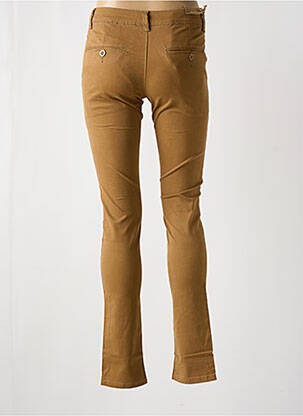 Pantalon chino tissage popeline taille normale marron LEEYO JEANS femme