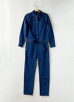 Combi-pantalon fermeture boutonnée sur le devant manches longues bleu WAXX femme