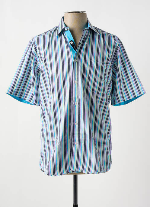 Chemise manches courtes bleu YVES ENZO pour homme