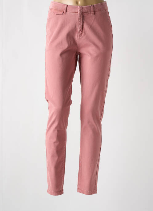 Pantalon chino rose ICHI pour femme