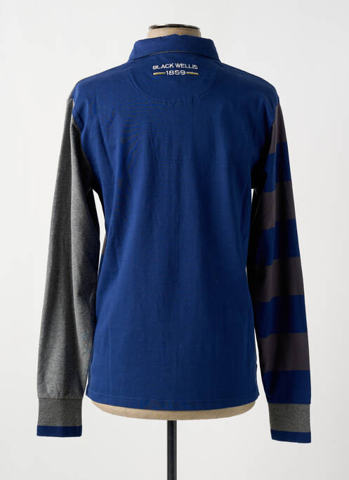 Polo bleu BLACK WELLIS pour homme