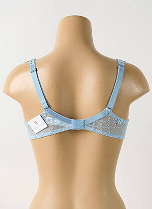 Soutien-gorge effet matière satinée haut soutien-gorge emboitant bleu LOUISA BRACQ femme