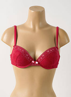 Soutien-gorge effet matière satinée haut soutien-gorge moulé rouge PIEGE femme