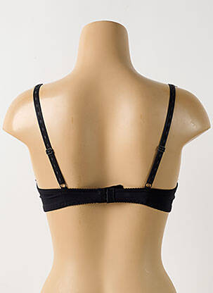 Soutien-gorge effet matière satinée haut soutien-gorge moulé noir PIEGE femme