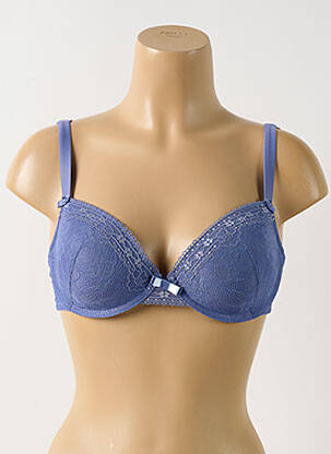 Soutien-gorge effet matière satinée haut soutien-gorge moulé bleu PIEGE femme