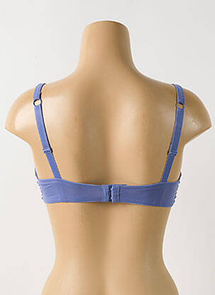 Soutien-gorge effet matière satinée haut soutien-gorge moulé bleu PIEGE femme