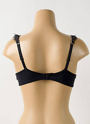 Soutien-gorge effet matière satinée haut soutien-gorge moulé noir PIEGE femme