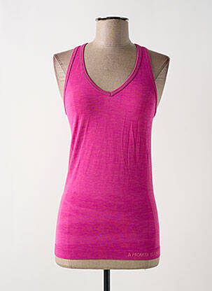 Top coupe cintrée sans manche rose PROMISE femme