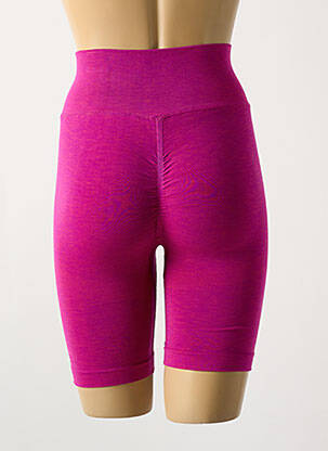 Cycliste effet matière satinée taille haute rose PROMISE femme