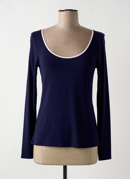 Top/caraco tissage jersey bleu PIEGE femme