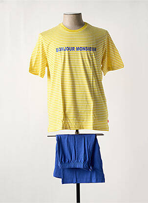 Pyjama col rond jaune EMINENCE homme