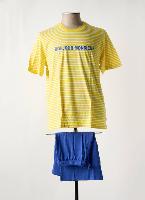 Pyjama col rond jaune EMINENCE homme