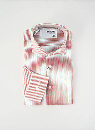 Chemise manches longues manches longues marron SELECTED homme