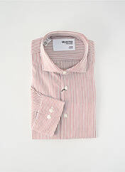 Chemise manches longues marron SELECTED pour homme seconde vue