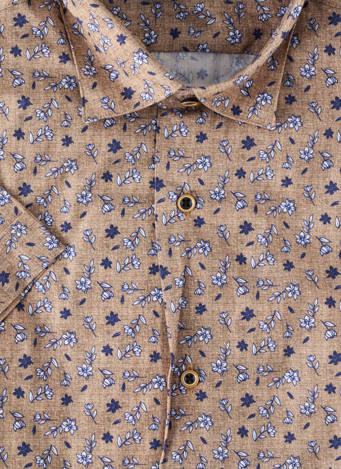 Chemise manches courtes marron BANDE ORIGINALE pour homme