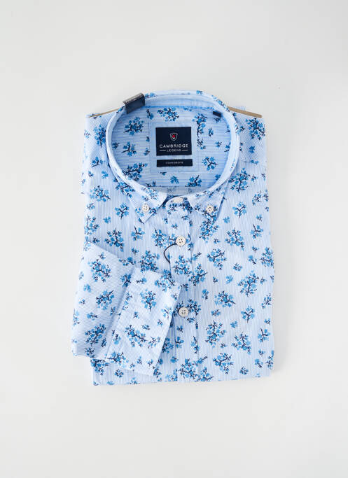 Chemise manches longues bleu CAMBRIDGE pour homme