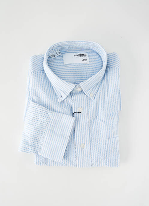 Chemise manches longues bleu SELECTED pour homme