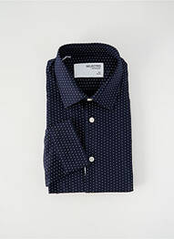 Chemise manches longues imprimé fantaisie bleu SELECTED homme