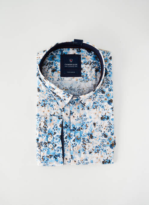 Chemise manches longues bleu CAMBRIDGE pour homme
