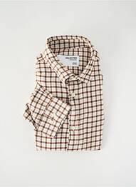 Chemise manches longues manches longues marron SELECTED homme