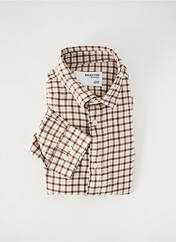 Chemise manches longues marron SELECTED pour homme seconde vue
